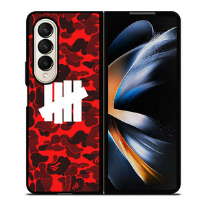 UNDEFEATED BAPE CAMO RED Samsung Galaxy Z Fold 4 Case Cover