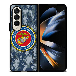 USMC US MARINE CORPS CAMO Samsung Galaxy Z Fold 4 Case Cover