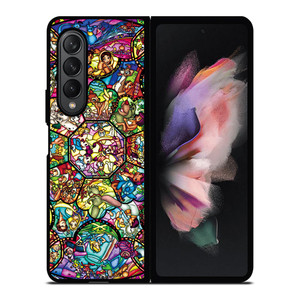 ALL DISNEY CHARACTERS GLASS ART Samsung Galaxy Z Fold 3 Case Cover ALL DISNEY CHARACTERS GLASS ART Samsung Galaxy Z Fold 3 Case Cover