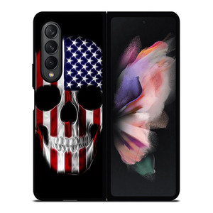 AMERICAN FLAG SKULL METAL Samsung Galaxy Z Fold 3 Case Cover AMERICAN FLAG SKULL METAL Samsung Galaxy Z Fold 3 Case Cover