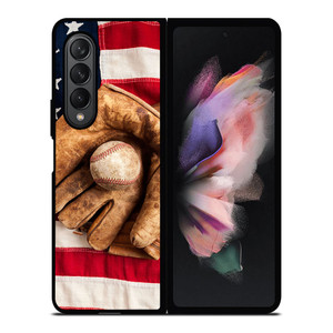 BASEBALL GLOVE AMERICAN FLAG Samsung Galaxy Z Fold 3 Case Cover BASEBALL GLOVE AMERICAN FLAG Samsung Galaxy Z Fold 3 Case Cover