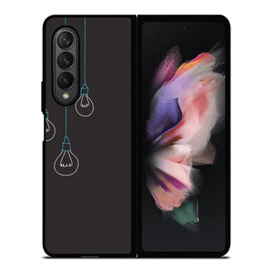 BLACK LIGHT BULBS MINIMALISTIC Samsung Galaxy Z Fold 3 Case Cover