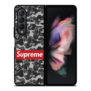CAMO BAPE SUPREME GREY Samsung Galaxy Z Fold 3 Case Cover CAMO BAPE SUPREME GREY Samsung Galaxy Z Fold 3 Case Cover