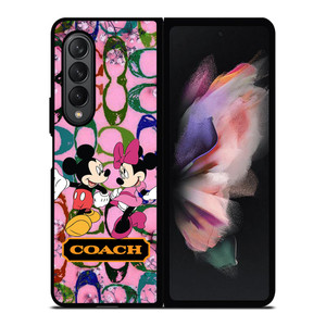 COACH PINK MICKEY MINNIE Samsung Galaxy Z Fold 3 Case Cover