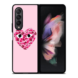 COMME DES GARCONS BAPE LOGO PINK Samsung Galaxy Z Fold 3 Case Cover COMME DES GARCONS BAPE LOGO PINK Samsung Galaxy Z Fold 3 Case Cover