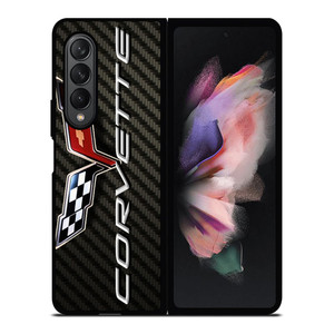 CORVETTE CHEY LOGO CARBON Samsung Galaxy Z Fold 3 Case Cover
