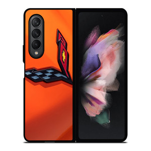 CORVETTE ORANGE LOGO Samsung Galaxy Z Fold 3 Case Cover