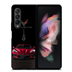 CORVETTE STINGRAY C8 RED CAR Samsung Galaxy Z Fold 3 Case Cover