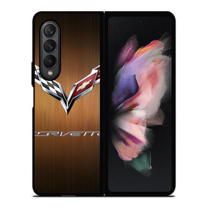 CORVETTE WOODEN LOGO Samsung Galaxy Z Fold 3 Case Cover