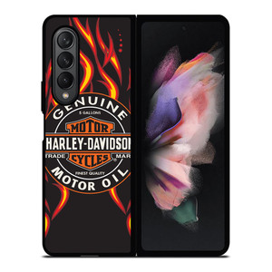 HARLEY DAVIDSON GENUINE MOTOR OIL BADGE Samsung Galaxy Z Fold 3 Case Cover