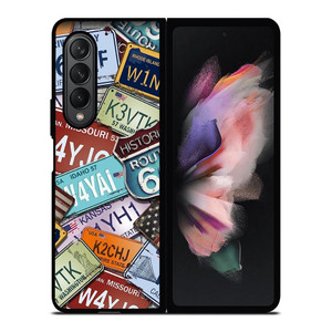 HISTORICAL ROUTE 66 NUMBER PLATE Samsung Galaxy Z Fold 3 Case Cover HISTORICAL ROUTE 66 NUMBER PLATE Samsung Galaxy Z Fold 3 Case Cover