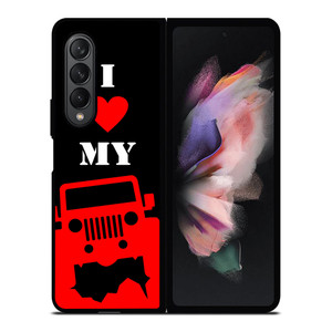 I LOVE MY JEEP Samsung Galaxy Z Fold 3 Case Cover