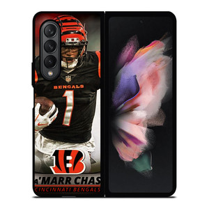 JA'MARR CHASE CINCINNATI BENGALS Samsung Galaxy Z Fold 3 Case Cover