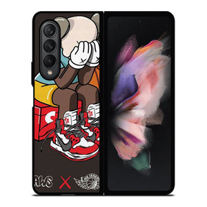 KAWS AIR JORDAN SUPREME Samsung Galaxy Z Fold 3 Case Cover KAWS AIR JORDAN SUPREME Samsung Galaxy Z Fold 3 Case Cover