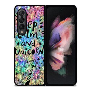 KEEP CALM AND UNICORN Samsung Galaxy Z Fold 3 Case Cover