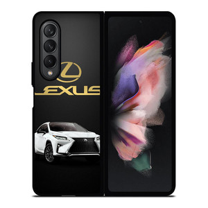 LEXUS WHITE CAR GOLD LOGO Samsung Galaxy Z Fold 3 Case Cover