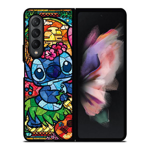 LILO & STITCH STAINED GLASS Samsung Galaxy Z Fold 3 Case Cover