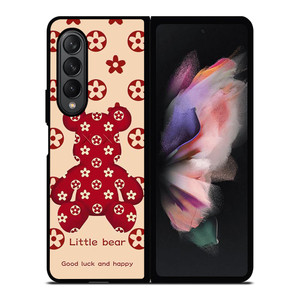 LITTLE BEAR BRICK KAWS RED Samsung Galaxy Z Fold 3 Case Cover
