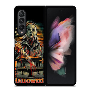 MICHAEL MYERS FACE HALLOWEEN HORROR CARTOON Samsung Galaxy Z Fold 3 Case Cover