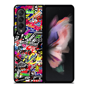 MOTOCROSS MX STICKER BOMB Samsung Galaxy Z Fold 3 Case Cover