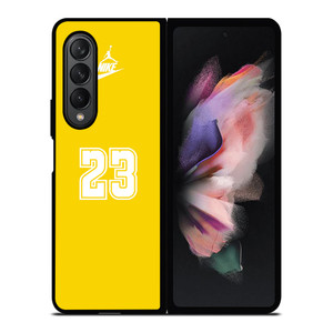 NIKE 23 YELLOW AIR JORDAN Samsung Galaxy Z Fold 3 Case Cover