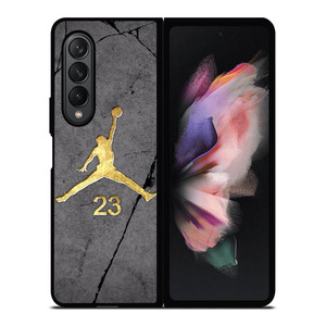 NIKE AIR JORDAN LOGO GOLD Samsung Galaxy Z Fold 3 Case Cover