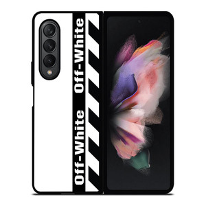 OFF WHITE LOGO VERTICAL Samsung Galaxy Z Fold 3 Case Cover