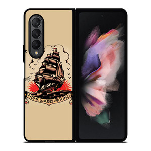 SAILOR JERRY TATTOO HOMEWARD BOUND Samsung Galaxy Z Fold 3 Case Cover SAILOR JERRY TATTOO HOMEWARD BOUND Samsung Galaxy Z Fold 3 Case Cover