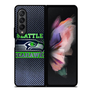 SEATTLE SEAHAWKS METAL LOGO Samsung Galaxy Z Fold 3 Case Cover SEATTLE SEAHAWKS METAL LOGO Samsung Galaxy Z Fold 3 Case Cover
