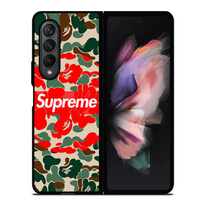 SUPREME BAPE CAMO Samsung Galaxy Z Fold 3 Case Cover SUPREME BAPE CAMO Samsung Galaxy Z Fold 3 Case Cover