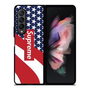 SUPREME LOGO AMERICAN FLAG Samsung Galaxy Z Fold 3 Case Cover SUPREME LOGO AMERICAN FLAG Samsung Galaxy Z Fold 3 Case Cover