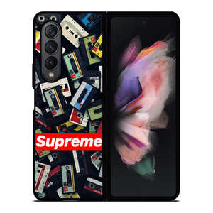 SUPREME LOGO TAPE WALKMAN Samsung Galaxy Z Fold 3 Case Cover SUPREME LOGO TAPE WALKMAN Samsung Galaxy Z Fold 3 Case Cover
