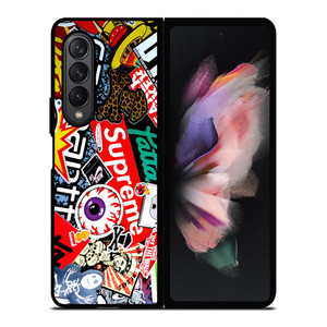 SUPREME STICKER AND OTHER BRAND Samsung Galaxy Z Fold 3 Case Cover SUPREME STICKER AND OTHER BRAND Samsung Galaxy Z Fold 3 Case Cover