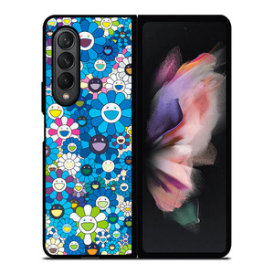 TAKASHI MURAKAMI BLUE FLOWERS Samsung Galaxy Z Fold 3 Case Cover TAKASHI MURAKAMI BLUE FLOWERS Samsung Galaxy Z Fold 3 Case Cover