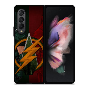 THE FLASH GREEN ARROW LOGO DC Samsung Galaxy Z Fold 3 Case Cover