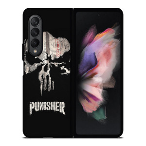 THE PUNISHER SKULL PAPER EFFECT ARTWORK Samsung Galaxy Z Fold 3 Case Cover