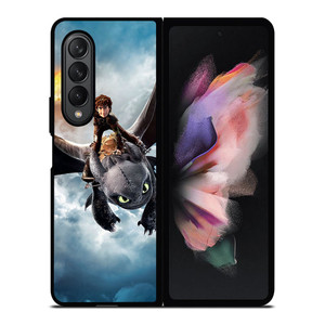 TOOTHLESS AND HICCUP TRAIN YOUR DRAGON Samsung Galaxy Z Fold 3 Case Cover TOOTHLESS AND HICCUP TRAIN YOUR DRAGON Samsung Galaxy Z Fold 3 Case Cover