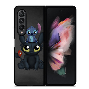 TOOTHLESS AND STITCH 2 Samsung Galaxy Z Fold 3 Case Cover TOOTHLESS AND STITCH 2 Samsung Galaxy Z Fold 3 Case Cover