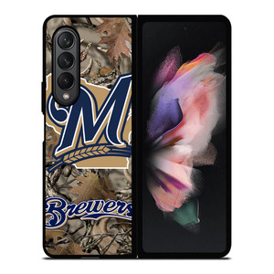 TREE CAMO MILWAUKEE BREWERS MLB Samsung Galaxy Z Fold 3 Case Cover