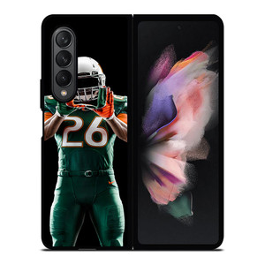 UM MIAMI HURRICANES FOOTBALL Samsung Galaxy Z Fold 3 Case Cover