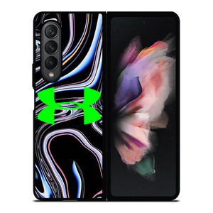 UNDER ARMOUR LOGO LIQUID CHROME Samsung Galaxy Z Fold 3 Case Cover UNDER ARMOUR LOGO LIQUID CHROME Samsung Galaxy Z Fold 3 Case Cover