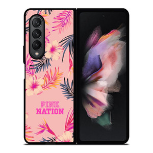 VICTORIA SECRET PINK NATION FLORAL BG Samsung Galaxy Z Fold 3 Case Cover VICTORIA SECRET PINK NATION FLORAL BG Samsung Galaxy Z Fold 3 Case Cover