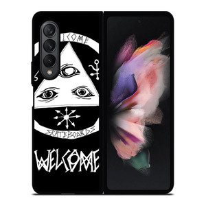 WELCOME SKATEBOARDS LOGO BLACK Samsung Galaxy Z Fold 3 Case Cover