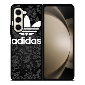 ADIDAS LOGO BLACK FLORAL Samsung Galaxy Z Fold 5 Case Cover