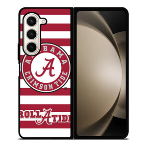 ALABAMA CRIMSON TIDE ROLL A TIDE STRIPE LOGO Samsung Galaxy Z Fold 5 Case Cover