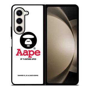 BAPE WHITE LOGO Samsung Galaxy Z Fold 5 Case Cover