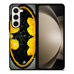 Batman Logo Black Yellow 2 Samsung Galaxy Z Fold 5 Case Cover