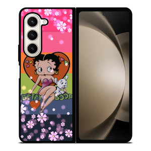 BETTY BOOP PINK FLOWER Samsung Galaxy Z Fold 5 Case Cover