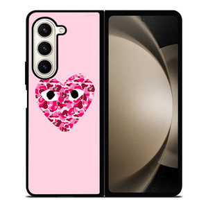 COMME DES GARCONS BAPE LOGO PINK Samsung Galaxy Z Fold 5 Case Cover