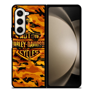 HARLEY DAVIDSON CAMO ORANGE Samsung Galaxy Z Fold 5 Case Cover